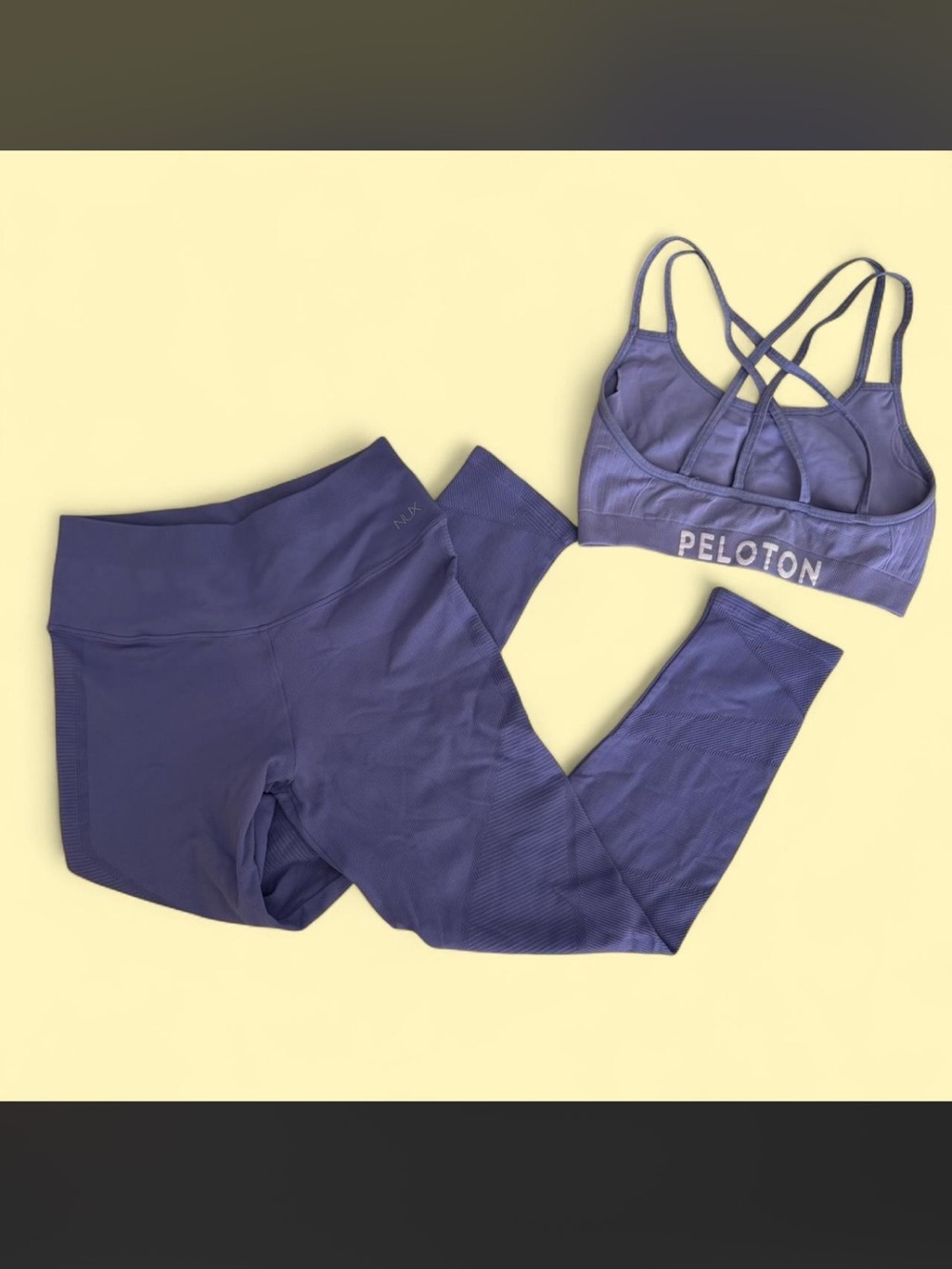 Peloton NUX Purple Shapeshifter
Seamless Leggings & Sports Bra Set